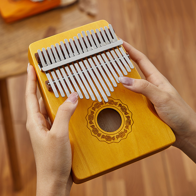 Musical Instrument Keyboard - Hluru 17 Key Kalimba Finger Piano