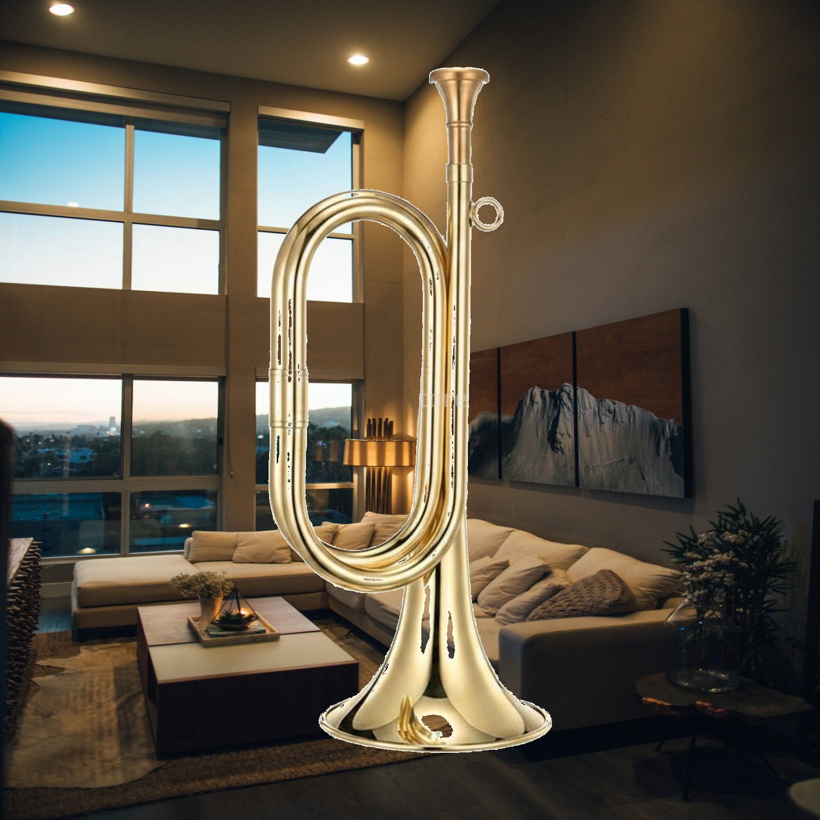 Musical Instrument Bugle - Brass Musical Horn Portable Cavalry Bugle
