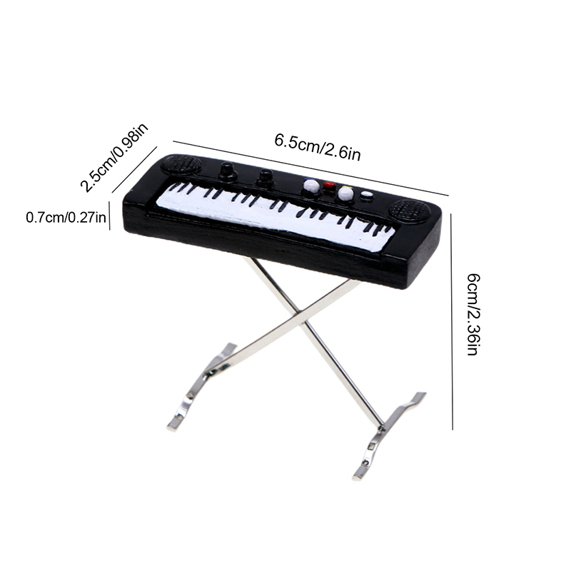 Musical Instrument Keyboard - 1:12 Dollhouse Miniature Electronic Piano Keyboard