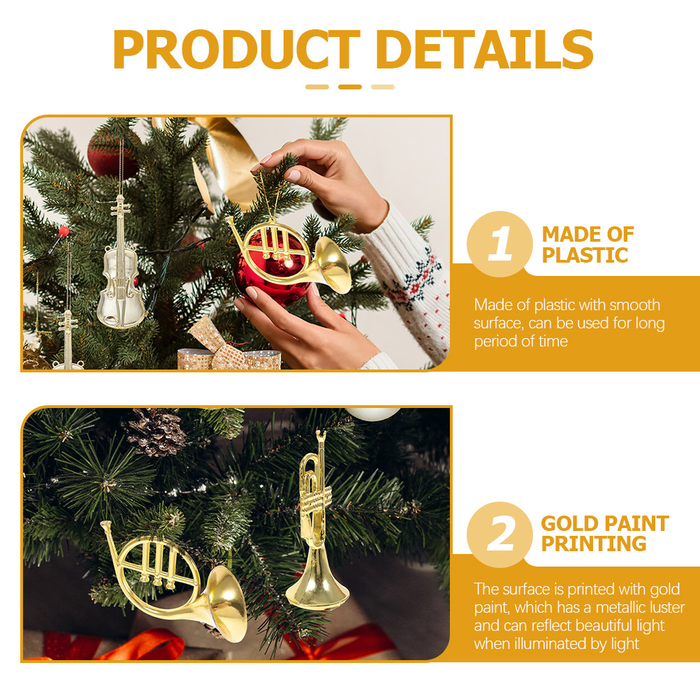 15Pcs Miniature Musical Instru - Musical Instrument Xmas Ornaments review and price