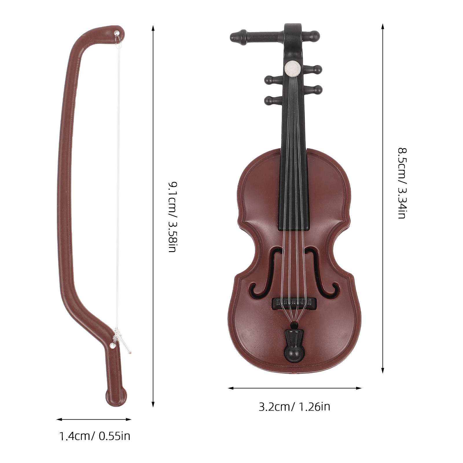 20 set Mini Violin Wood Grain  - Musical Instrument Xmas Ornaments review and price