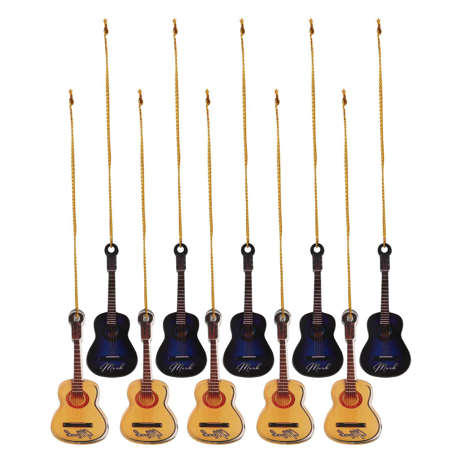 10Pcs Xmas Mini Guitar Hanging - Musical Instrument Xmas Ornaments review and price
