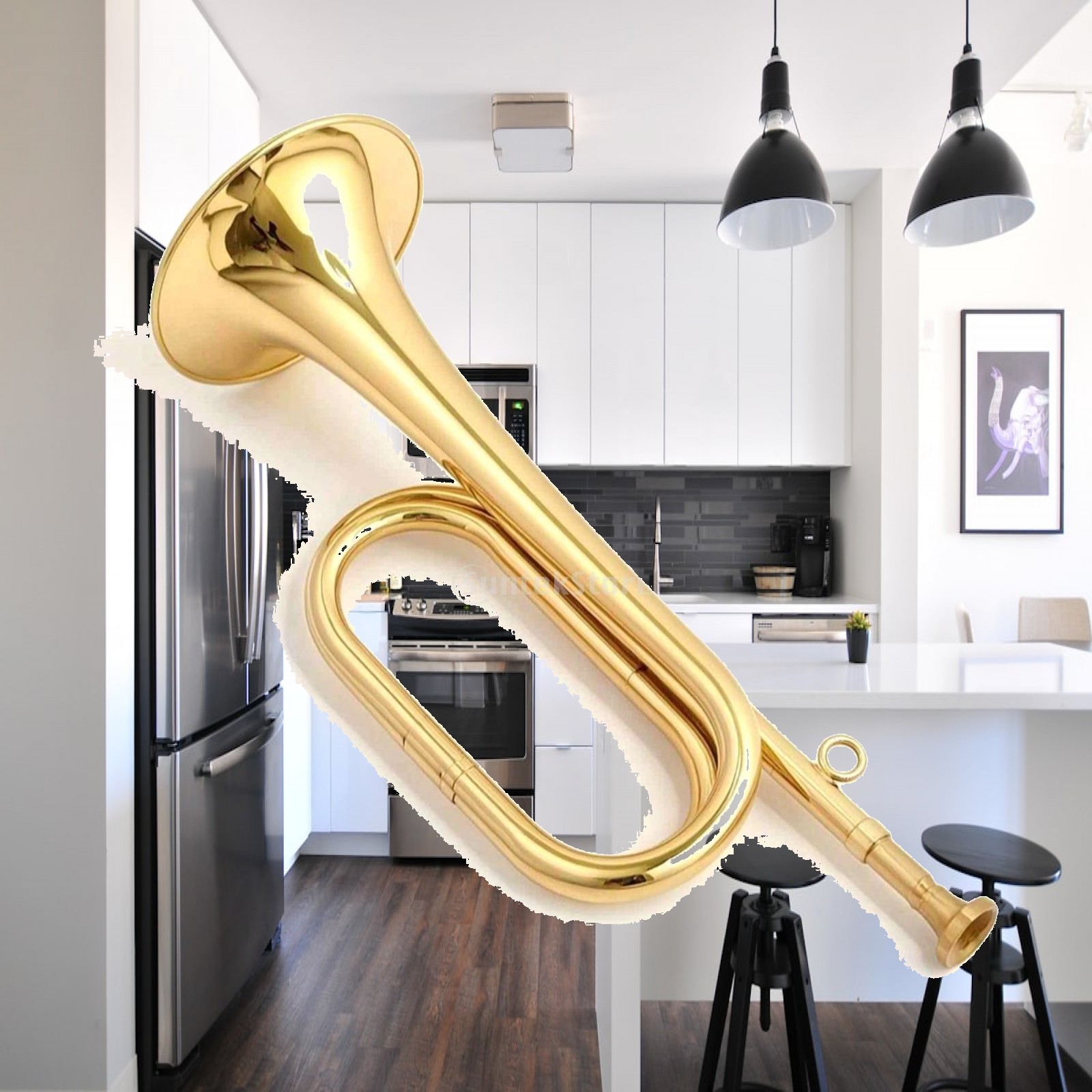Mini Brass Musical Instrument  - Musical Instrument Bugle review and price