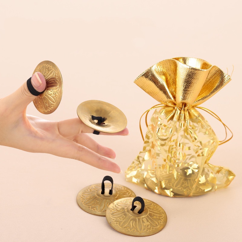 2Pcs Copper Mini Finger Zills  - Musical Instrument Zills review and price