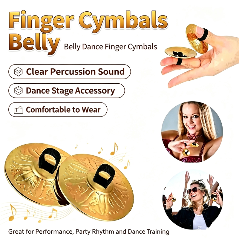 2Pcs Copper Mini Finger Zills  - Musical Instrument Zills review and price