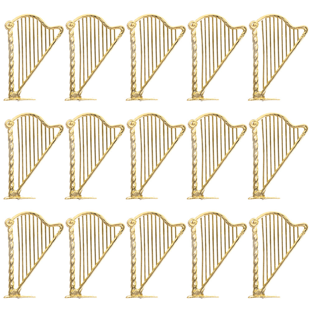 15Pcs Miniature Harp Ornaments - Musical Instrument Xmas Ornaments review and price