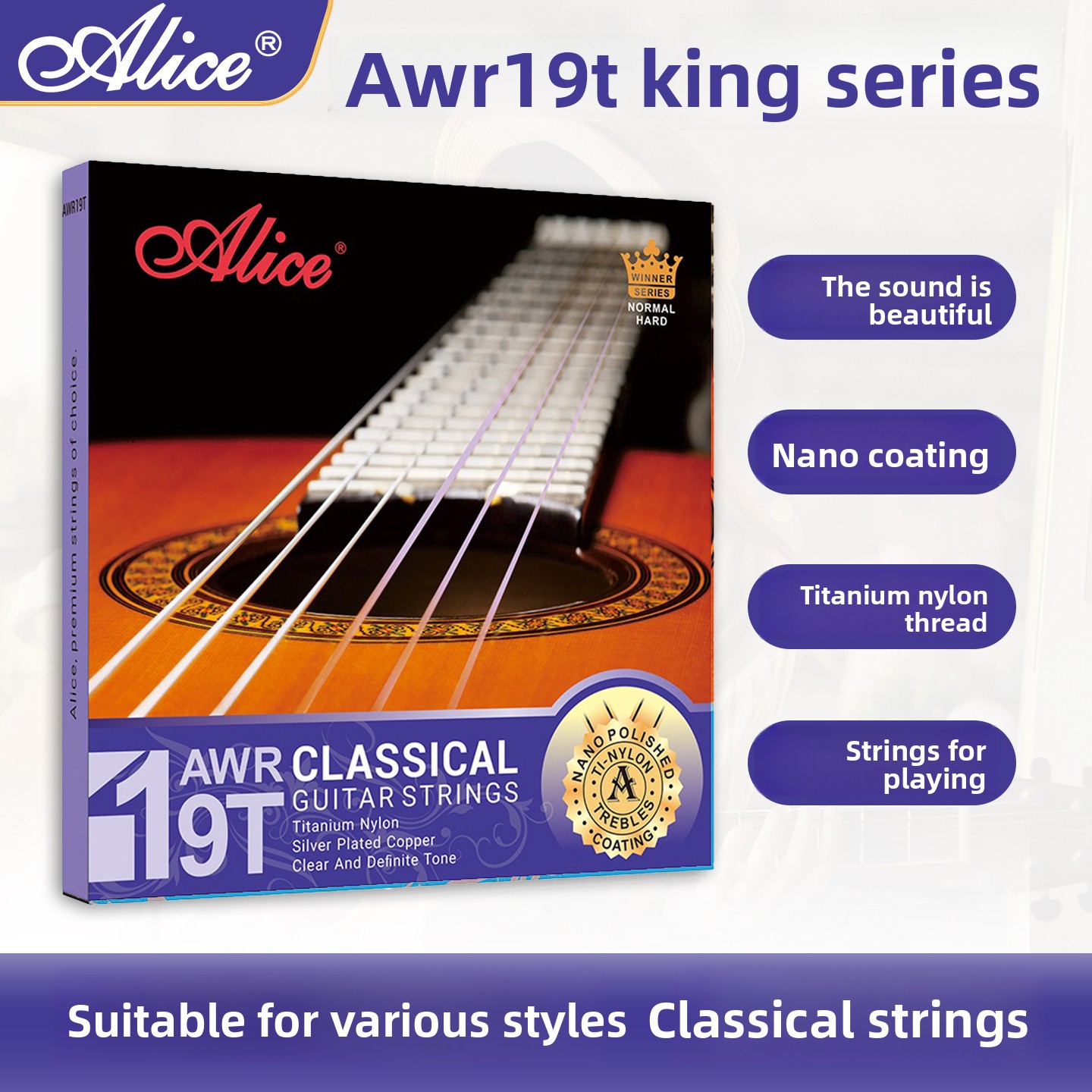 Classical Guitar Strings Alice - Classical Guitar Nylon review and price