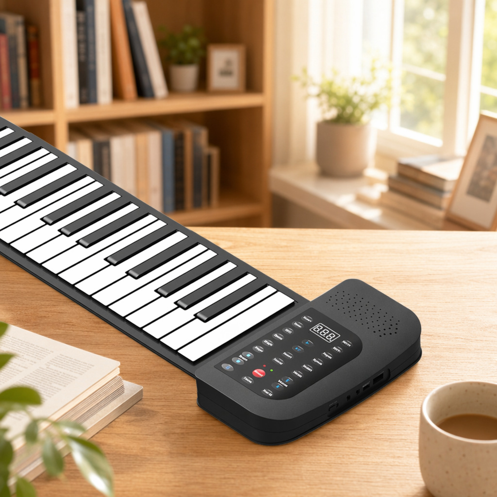 88-Key Roll Up Piano, Thick Si - Musical Instrument Keyboard review and price
